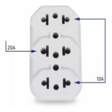 Kit 3 Adaptadores Benjamin 3 Tomadas 10A e 20A NBR 14136