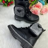 Bota Coturno Infantil Nilqi Malu Cano Baixo com Bolsinha