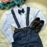 Conjunto Social Infantil Miss Cherry Leo com Suspensório