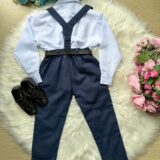 Conjunto Social Infantil Miss Cherry Leo com Suspensório