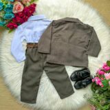 Terno Infantil Miss Cherry Gael Verde Militar com Gravata
