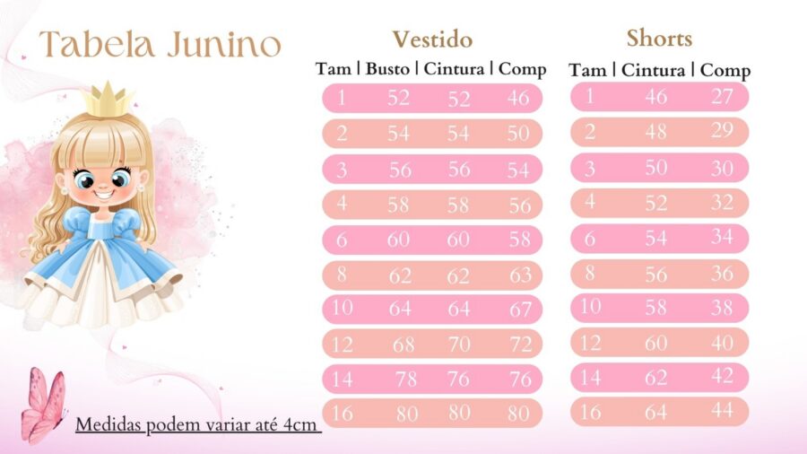 Vestido Junino Infantil Olga Chita Vermelho com Shortinho