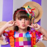 Vestido Junino Infantil Marie Arraiá do Sertão Laranja