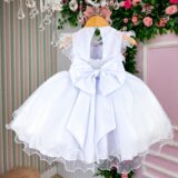 Vestido Marie Branco Jardim Encantado Borboletas Coloridas