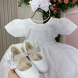 Vestido Infantil Miss Cherry Cristal Laise Branco