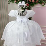 Vestido Infantil Miss Cherry Cristal Laise Branco