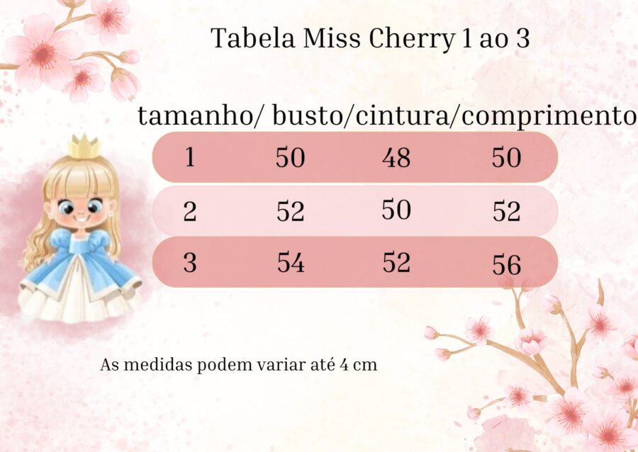 Vestido Infantil Miss Cherry Cristal Laise Branco