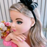 Faixinha de Cabelo Bebê com Laço Florzinha e Strass