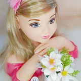 Faixinha de Cabelo Bebê com Laço Florzinha e Strass