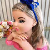 Faixinha de Cabelo Bebê com Laço Florzinha e Strass