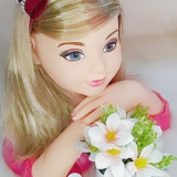 Faixinha de Cabelo Bebê com Laço Florzinha e Strass