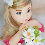 Faixinha de Cabelo Bebê com Laço Florzinha e Strass