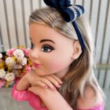 Faixinha de Cabelo Bebê com Laço Florzinha e Strass