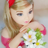 Faixinha de Cabelo Bebê com Laço Florzinha e Strass