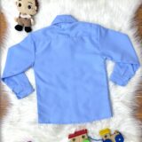 Camisa Social Infantil Azul Claro Manga Longa Príncipes