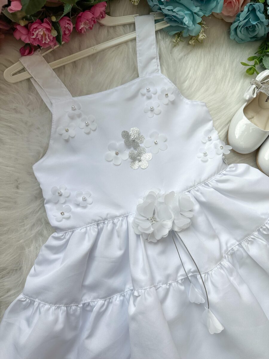 Vestido Infantil Blogueirinha Cecilia Branco