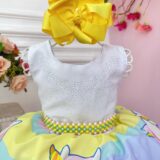 Vestido Infantil Unicórnio Festa de Aniversário