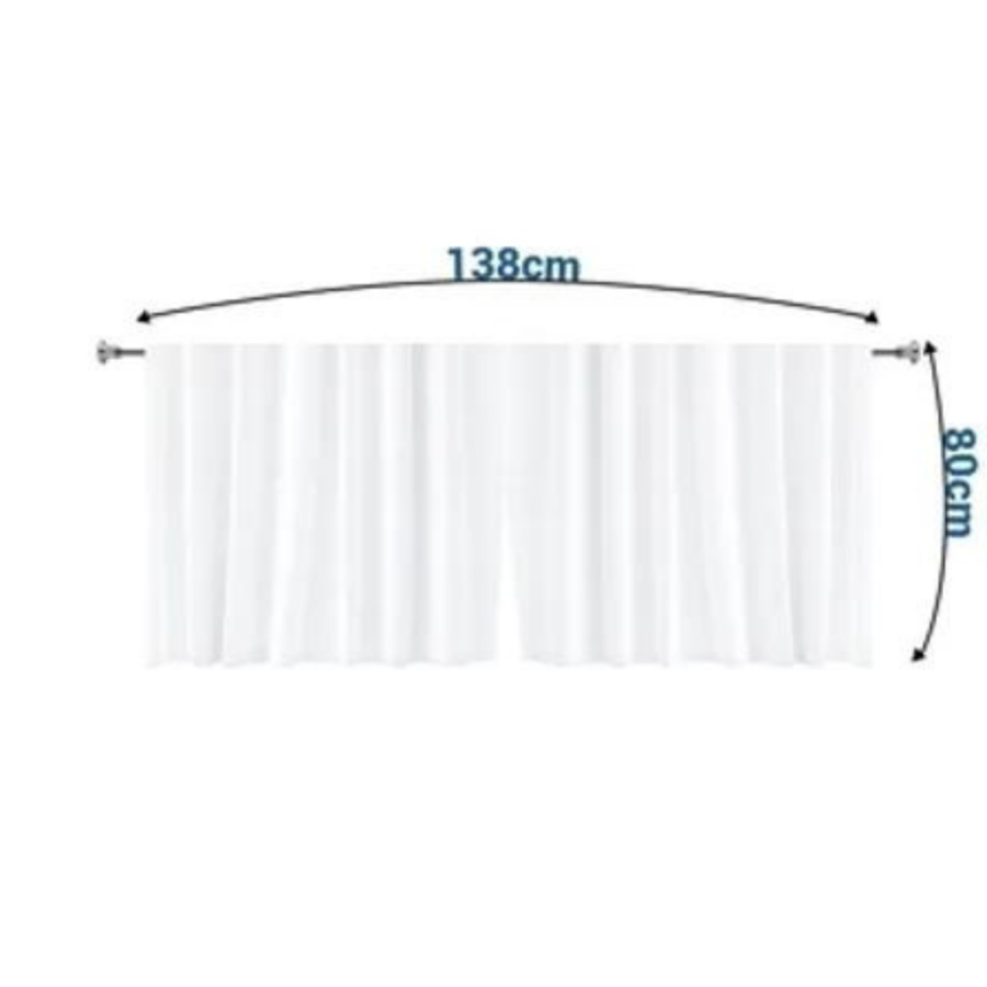 Cortina de Pia para Cozinha em PVC 1,38 x 0,80 m
