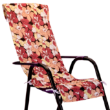 Capa para Espreguiçadeira Matelassada Floral Vermelha 1,45 m