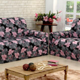 Kit Capas de Sofá 2 e 3 Lugares Adere Floral Rosa