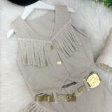 Conjunto Infantil Boiadeira Maraisa Jeans Off