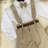 Conjunto Social Infantil Miss Cherry Leo com Suspensório