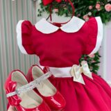 Vestido Infantil Blogueirinha Natal Camile Vermelho