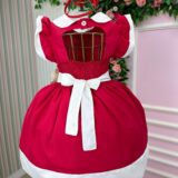 Vestido Infantil Blogueirinha Natal Camile Vermelho