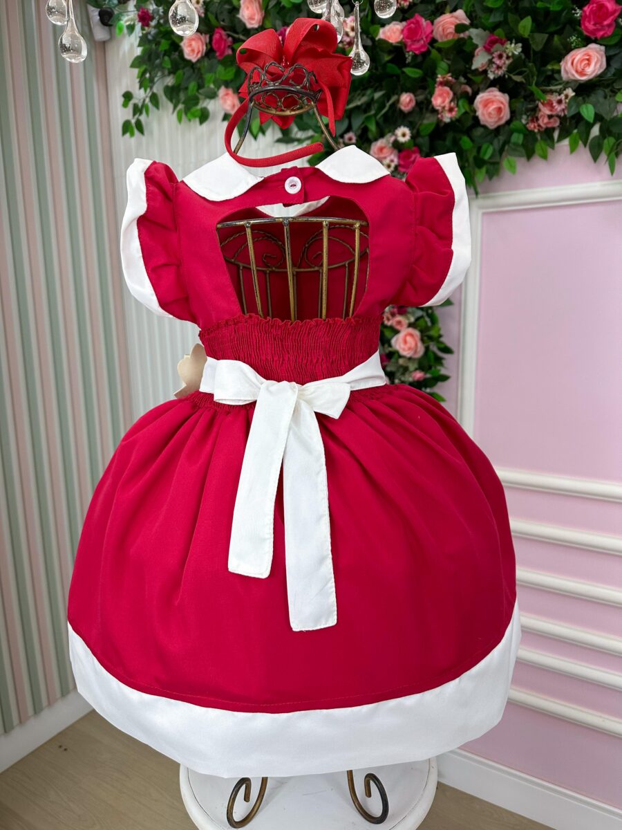 Vestido Infantil Blogueirinha Natal Camile Vermelho