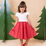 Vestido Infantil Banana Club Jamile Saia Vermelha
