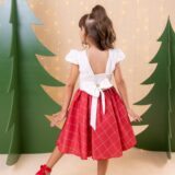 Vestido Infantil Banana Club Jamile Saia Vermelha