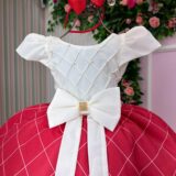 Vestido Infantil Banana Club Jamile Saia Vermelha