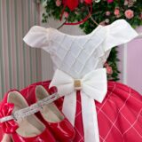 Vestido Infantil Banana Club Jamile Saia Vermelha