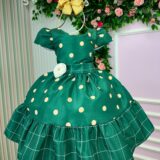Vestido Infantil Natal Banana Club Teresa Verde