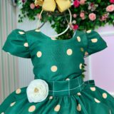 Vestido Infantil Natal Banana Club Teresa Verde