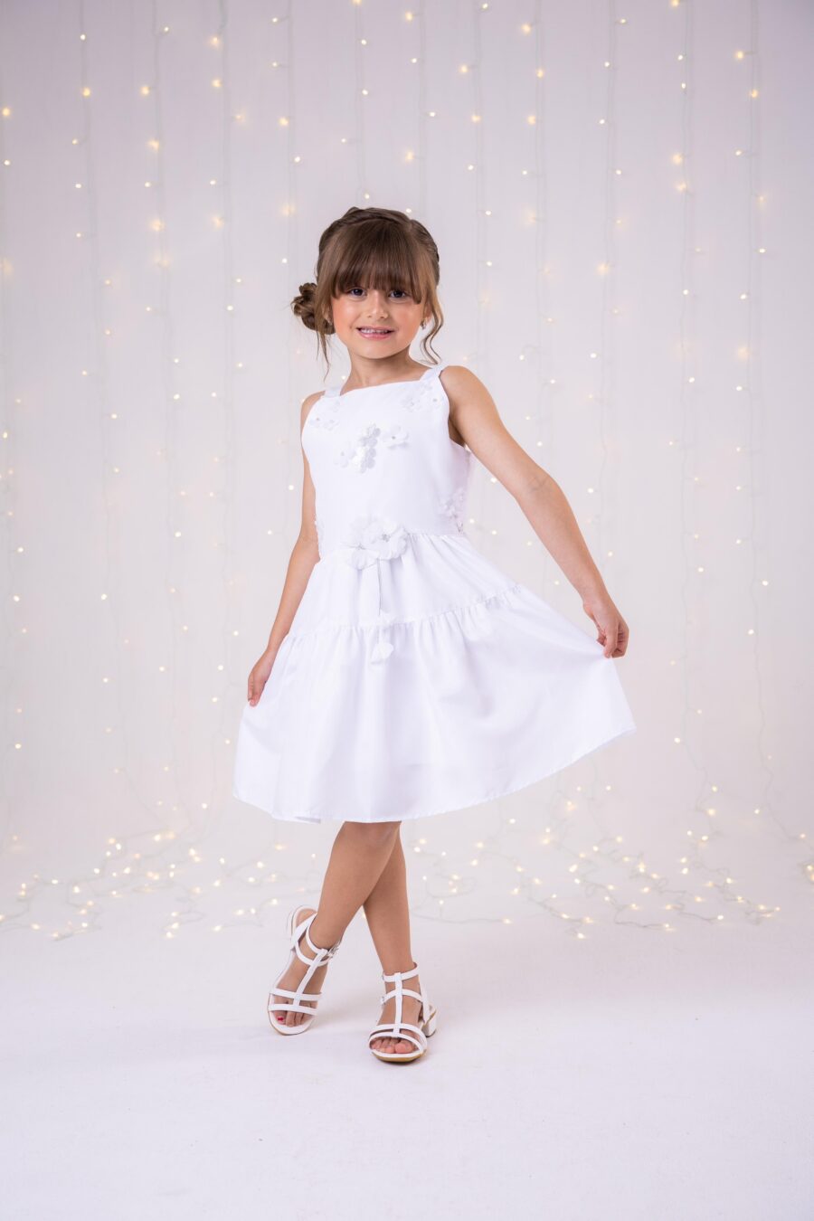 Vestido Infantil Blogueirinha Cecilia Branco