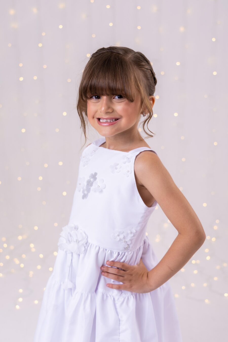 Vestido Infantil Blogueirinha Cecilia Branco