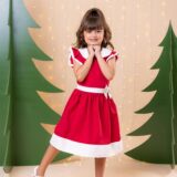 Vestido Infantil Blogueirinha Natal Camile Vermelho