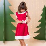 Vestido Infantil Blogueirinha Natal Camile Vermelho