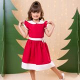 Vestido Infantil Blogueirinha Natal Camile Vermelho