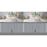 Cortina de Pia para Cozinha em PVC 1,38 x 0,80 m