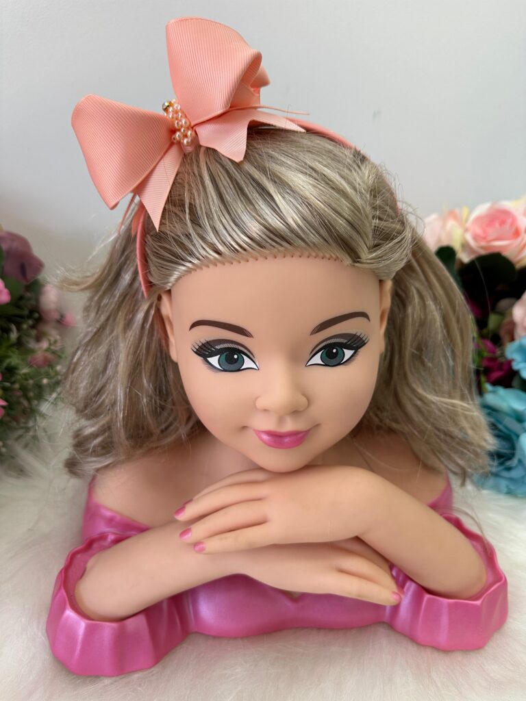 Tiara Infantil Belli Bianca Pêssego com Pérolas e Strass