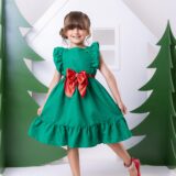 Vestido Infantil Blogueirinha Natal Natali Verde