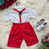 Conjunto Infantil Miss Cherry Henry Camisa Branca Modelo 2