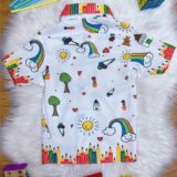 Camisa Aquarela com Gravatinha para Festas