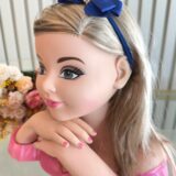 Faixinha de Cabelo Bebê Fofura Laço de Gorgurão com Pérolas