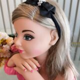 Faixinha de Cabelo Bebê Fofura Laço de Gorgurão com Pérolas