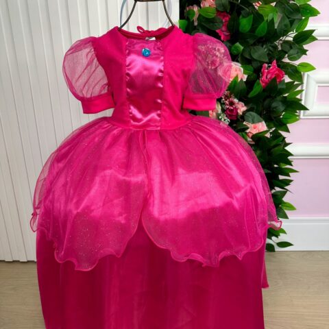 Fantasia Infantil Princesa Belli Peach Rosa