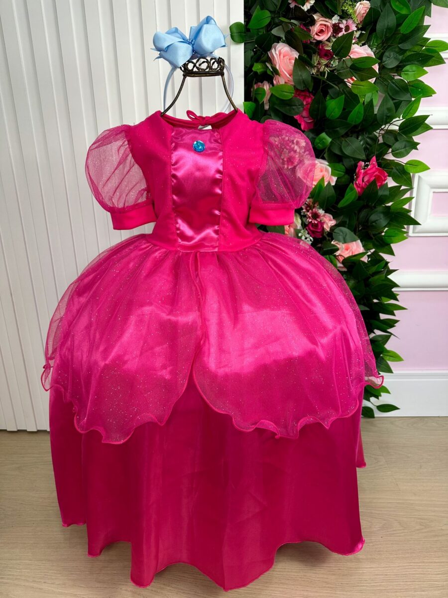 Fantasia Infantil Princesa Belli Peach Rosa
