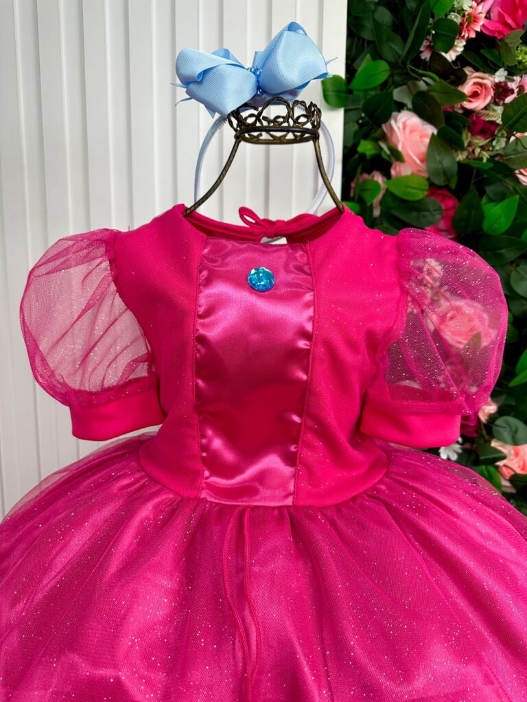 Fantasia Infantil Princesa Belli Peach Rosa